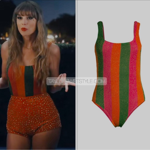 FARM Rio | Shimmering Striped One-Piece Swimsuit - Picture 2 of 12